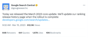 Google-Core-Update-Tweet
