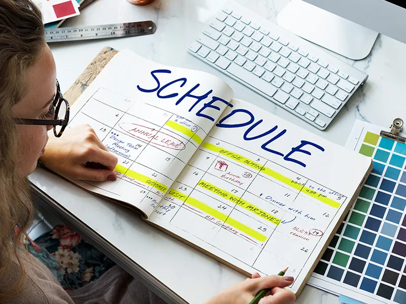 organize your content with a detailed calendar