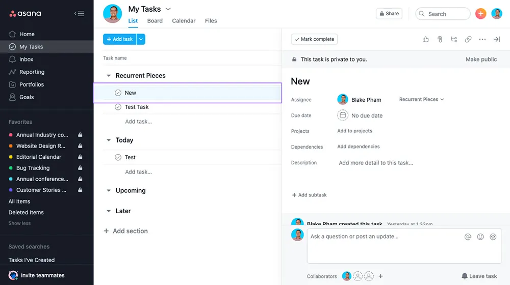 add your task